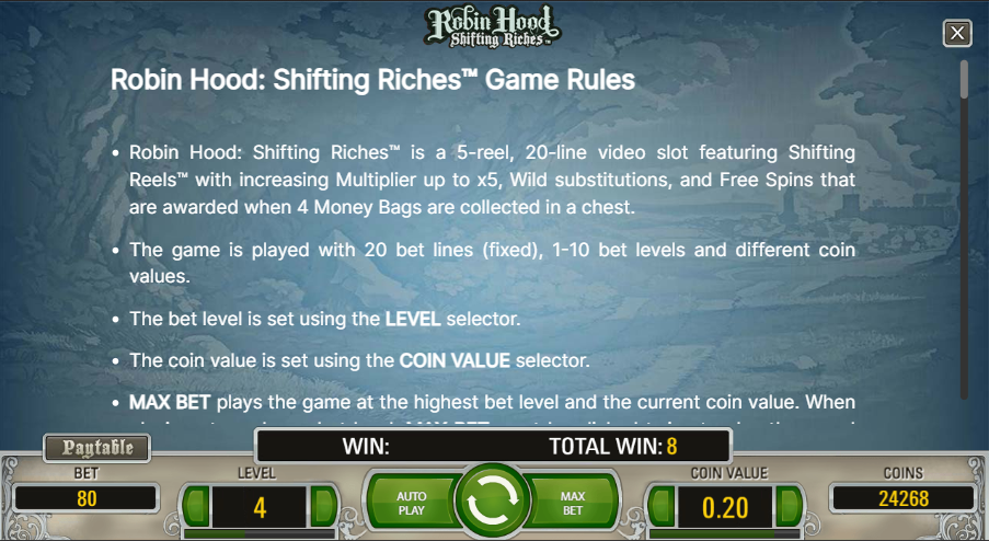 Robin Hood गेम नियम